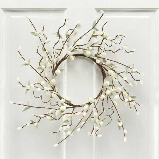 MeraVic Faux Pussy Willow 18" Wreath
